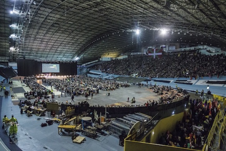 El Velódromo, abarrotado en el acto del pasado sábado. (Aritz LOIOLA/ARGAZKI PRESS)