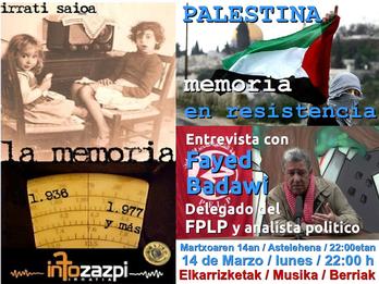 Fayed Badawl, memoria en Palestina