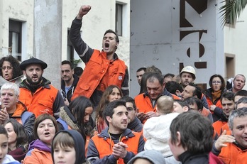 Unas 3.000 personas han secundado la movilización por Arcelor Mittal. (Idoia ZABALETA/ARGAZKI PRESS)