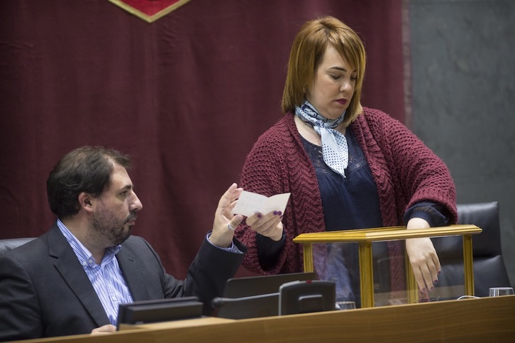 Ainhoa Aznarez, presidenta del Parlamento de Nafarroa. (Iñigo URIZ / ARGAZKI PRESS)