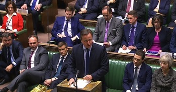 David Cameron, en su comperecencia en la Cámara de los Comunes. (AFP)