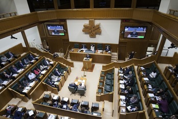 Imagen del pleno del Parlamento de hoy. (LEGEBILTZARRA.EUS)