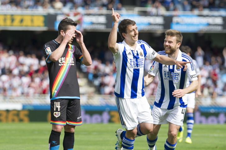 Oyarzabal ha marcado el primer gol. (Gorka RUBIO / ARGAZKI PRESS)