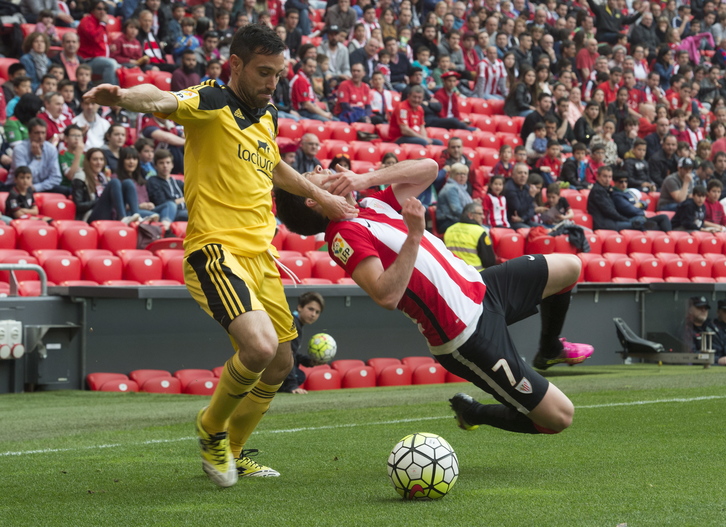 El Bilbao Athletic ha certificado el descenso a Segunda B tras empatar con Osasuna. (Monika DEL VALLE / ARGAZKI PRESS)