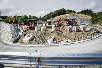 Las obras de Belartza 2 que el Ayuntamiento a ordenado parar. (Gorka RUBIO / ARGAZKI PRESS)