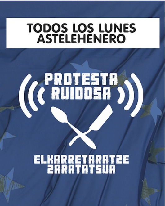 Cartel de la convocatoria de las protestas ruidosas.