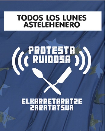 Cartel de la convocatoria de las protestas ruidosas.