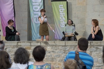 Bakartxo Ruiz, candidata de EH Bildu por Nafarroa. (Iñigo URIZ / ARGAZKI PRESS)