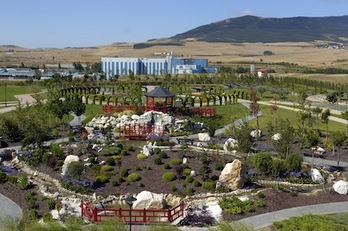 Vista del Parque de los Sentidos de Noain.