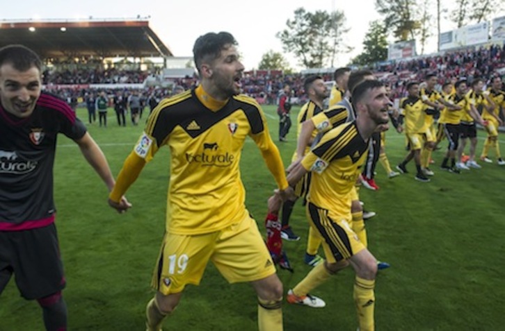 El ascenso supone un importante desahogo económico para Osasuna. (Jagoba MANTEROLA/ARGAZKI PRESS)