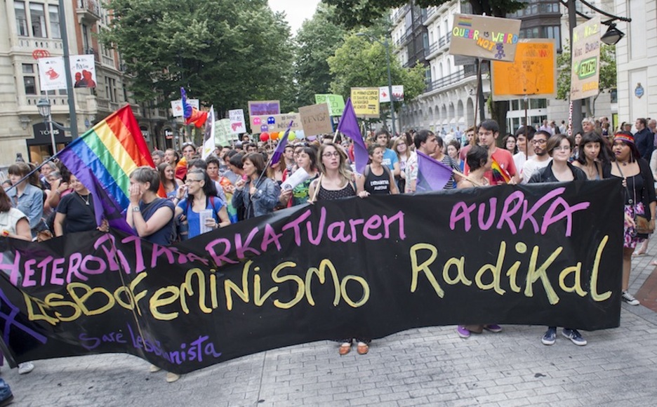 Consignas contra el heteropatriarcado. (Marisol RAMIREZ / ARGAZKI PRESS)