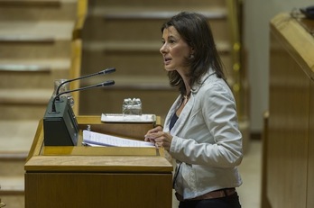 Laura Garrido, parlamentaria del PP, en una intervención anterior. (Juanan RUIZ/ARGAZKI PRESS)