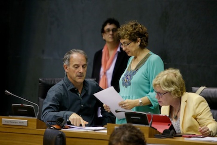 Un momento del pleno del Parlamento en el que se aprobó la moción.