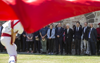 Homenaje en Leire a los reyes y reinas de Navarra. (Jagoba MANTEROLA/ARGAZKI PRESS)