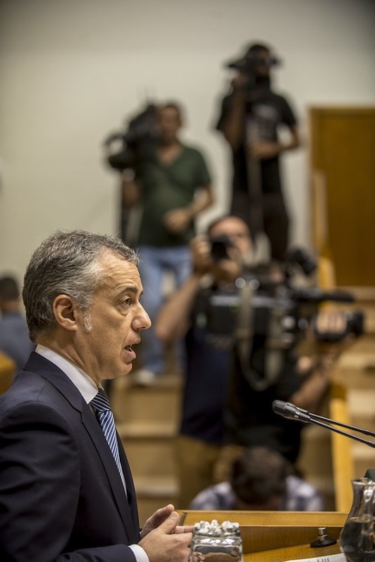 Iñigo Urkullu, en el Parlamento de Gasteiz. (Jaizki FONTANEDA/ARGAZKI PRESS)