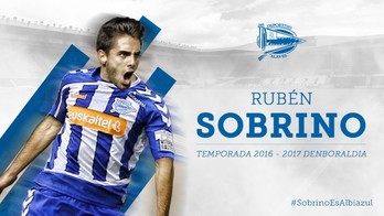 Rubén Sobrino es el nuevo refuerzo del ataque albiazul. 