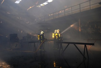 Estado en el que ha quedado la nave a causa del incendio. (GOBIERNO DE NAFARROA)