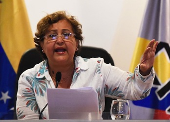 Tibisay Lucena, presidenta del Poder Electoral de Venezuela. (Juan BARRETO/AFP)