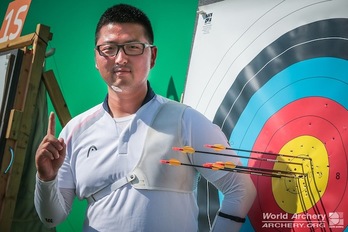 Kim Woojin, nuevo recordman mundial. (@worldarchery)