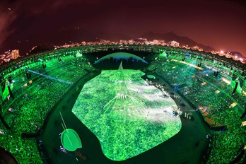 Un mensaje verde en favor del planeta ha inundado Maracaná. (AFP/Francois-Xavier MARIT