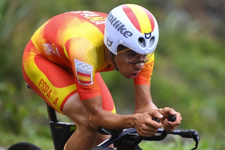 El getxoztarra Jonathan Castroviejo se ha quedado a cuatro segundos del bronce. (Greg BAKER/AFP)