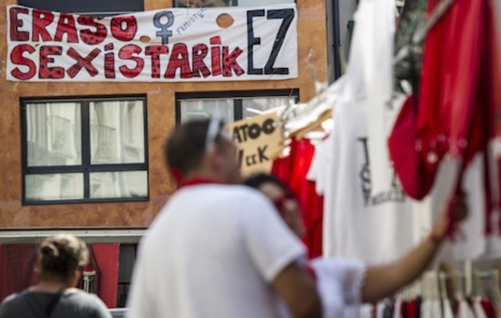 La violación grupal por la que se tomará declaración a los encarcelados tuvo lugar en sanfermines. (Jagoba MANTEROLA/ARGAZKI PRESS)