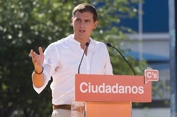 Albert Rivera, en Bilbo. (Juanan RUIZ/ARGAZKI PRESS)