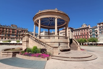 La plaza del Castillo, uno de los espacios más emblemáticos de Iruñea.