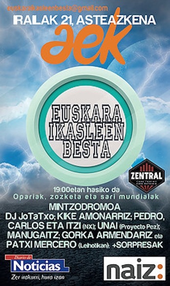 Cartel de la fiestas organizada por AEK.