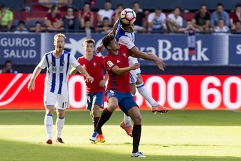 Oriol Riera augura un partido difícil ante el Celta. (Iñigo URIZ/ARGAZKI PRESS)