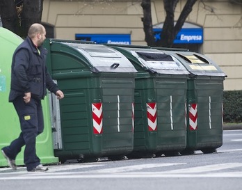 La Mancomunidad de Iruñerria ha finalizado la implantación del quinto contenedor. (Jagoba MANTEROLA/ARGAZKI PRESS)