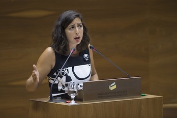 Laura Pérez apunta a que 2017 será el año para «revertir los recortes de UPN». (Iñigo URIZ/ARGAZKI PRESS)