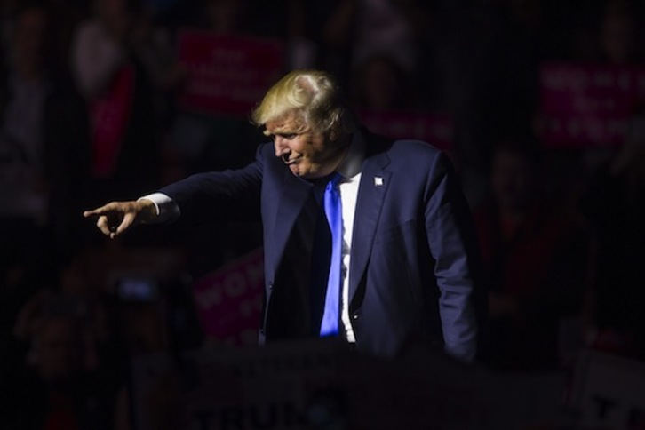 Donald Trump, durante su intervención en Nuevo Hampshire. (Scott EISEN/AFP)