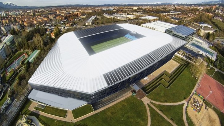 Maqueta del nuevo estadio de Mendizorrotza. (ALAVÉS)