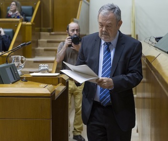 Pedro Azpiazu, consejero de Hacienda y Finanzas de Lakua. (Juanan RUIZ/ARGAZKI PRESS) 