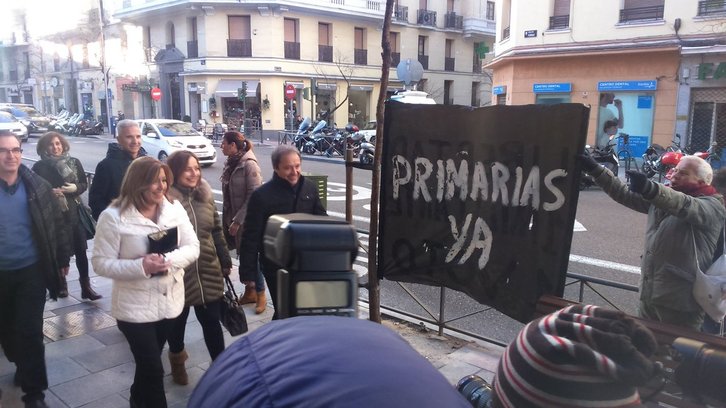 Susana Díaz, a su llegada al Comité Federal del PSOE. (@albertopradilla)