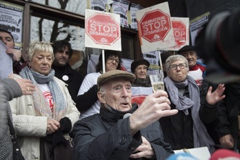 Patxi Zubiaurre ha brindado y ha agradecido el apoyo recibido. (Juan Carlos RUIZ / ARGAZKI PRESS)