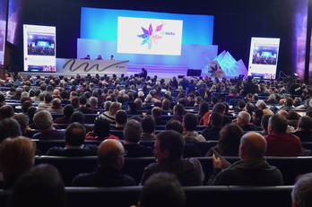 El Palacio Euskalduna de Bilbo acoge el congreso nacional de Sortu. (Luis JAUREGIALTZO/ARGAZKI PRESS)