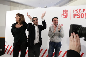 Mendia, López y Torres, en Portugalete. (Aritz LOIOLA/ARGAZKI PRESS)