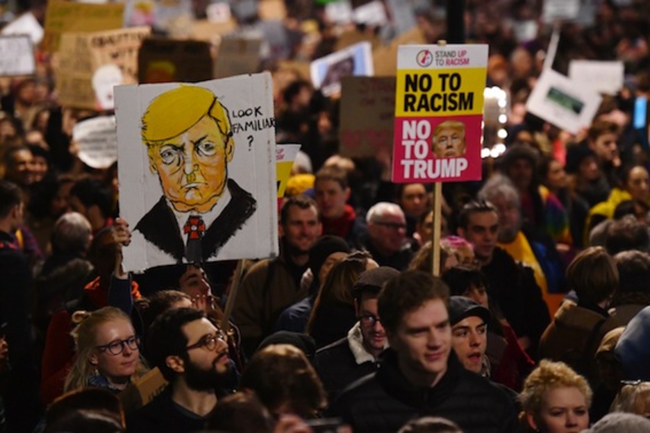 Manifestación contra Trump en Londres. (Ben STANSALL/AFP)