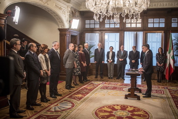 Toma de posesión de los consejeros del Gobierno de Lakua. (Jaizki FONTANEDA / ARGAZKI PRESS)