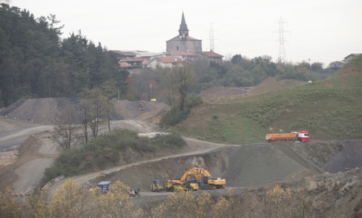 Obras del tramo Zizurkil-Andoain, en una imagen de archivo. (Andoni CANELLADA/ARGAZKI PRESS)