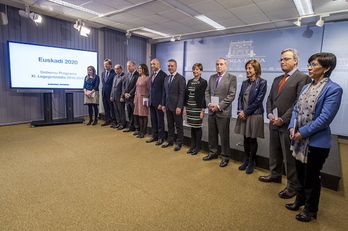 El Ejecutivo en pleno ha asistido a la presentación del programa. (Jaizki FONTANEDA / ARGAZKI PRESS)