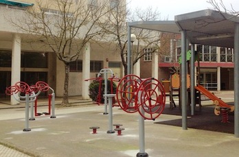 Imagen de uno de los gimnasios urbanos instalados en Barañain. (AYUNTAMIENTO DE BARAÑAIN)