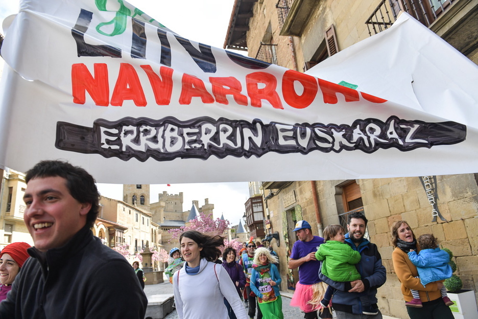 En Erriberri también quieren hablar en euskara. (Idoia ZABALETA/ARGAZKI PRESS)