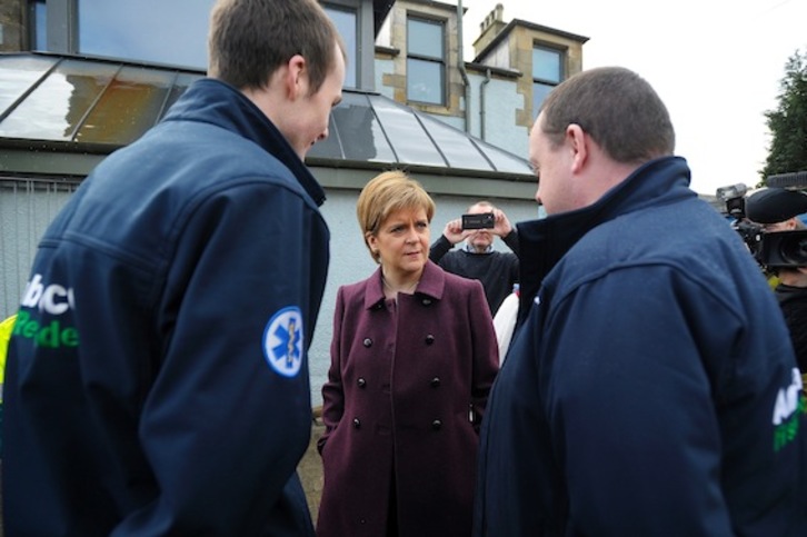 Nicola Sturgeon, ministra principal de Escocia y líder del SNP, en una reciente imagen. (Andy BUCHANAN/AFP)