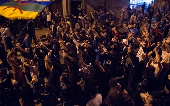 Protesta el domingo en Alhucemas. (Fadel SENNA/AFP PHOTO)