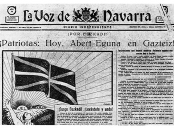 Ejemplar de ‘La Voz de Navarra’, periódico asaltado por la Falange en julio de 1936.