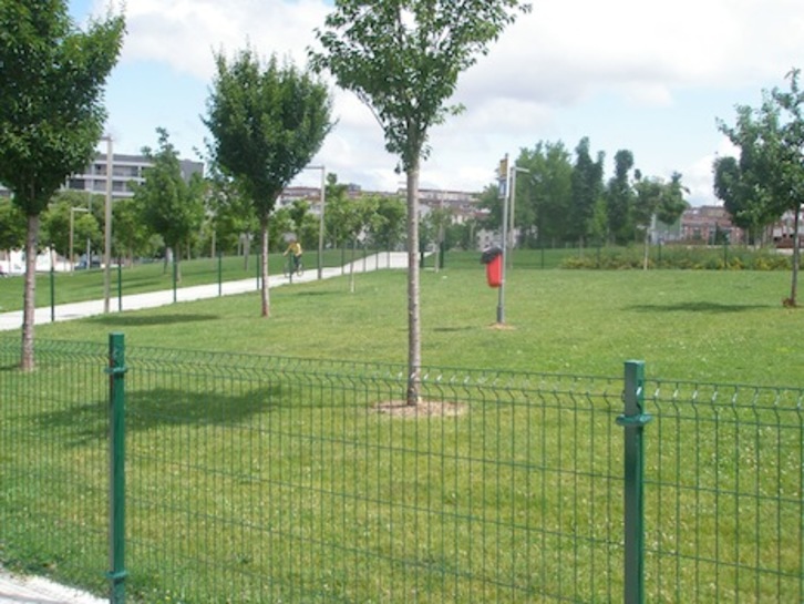 Imagen de una nueva zona de esparcimiento canino de Iruñea. (AYUNTAMIENTO DE IRUÑEA)