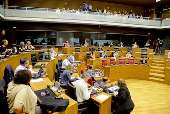 Imagen de una sesión plenaria del Parlamento navarro. (PARLAMENTO DE NAFARROA)